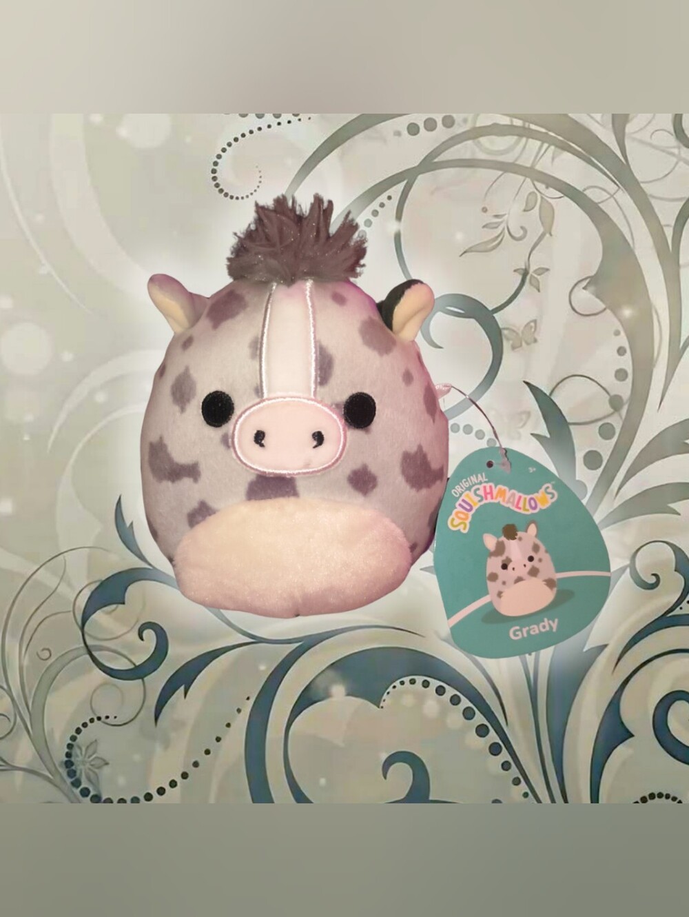 Grady the Grey Cow Mini Squishmallow